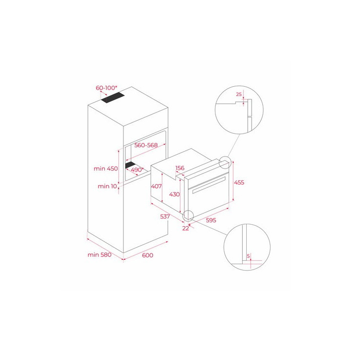 Teka HLC 8406 AIRFRY BK – Forno Compacto 45 cm AirFry