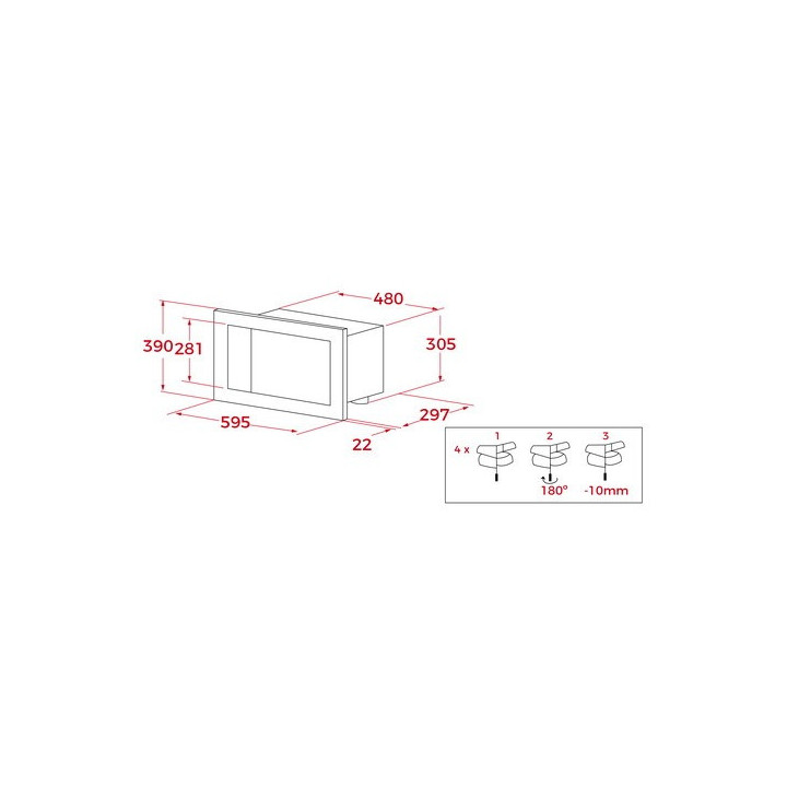 Teka ML 8210 BIS BK – Micro-ondas de Encastre 20 L