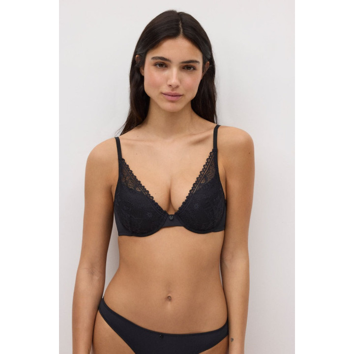 Ysabel Mora 10732 Soutien push-up com renda floral Copa B
