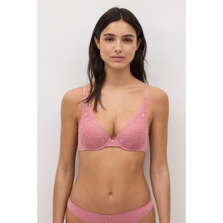 Ysabel Mora 10732 Soutien push-up com renda floral Copa B