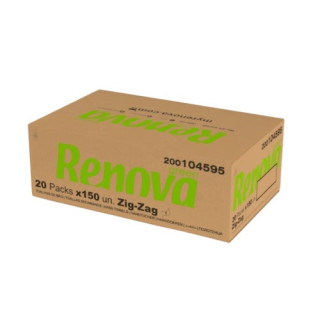 Toalhas de Mão Renova Green Zig-Zag 3000 Folhas – Papel 1 Folha Ecológico
