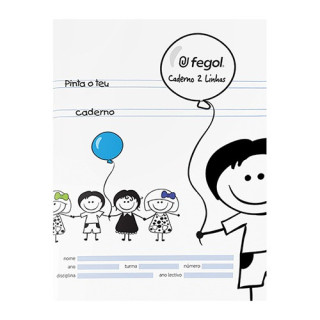 Caderno Agrafado Fegol A5 2 Linhas 20 Folhas | Caligrafia