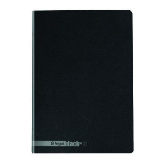Caderno Agrafado Fegol Capa Preta A5 80 Folhas Pautado
