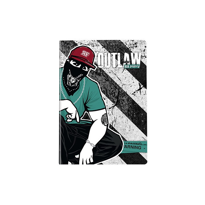 Caderno Agrafado A5 60 Folhas Pajory Outlaw Pautado - FG-2460022017062