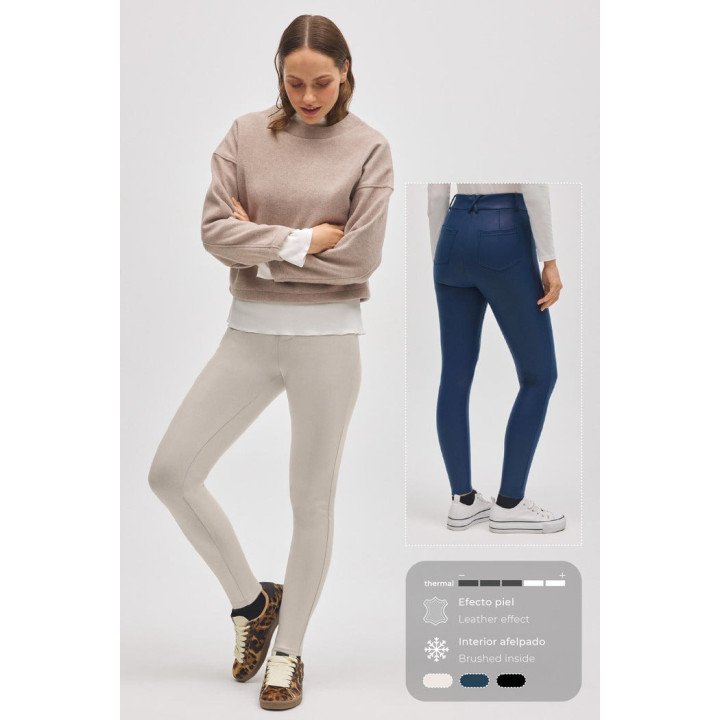 Pantalón térmico elástico efecto piel skinny Ysabel Mora - YSM-70442