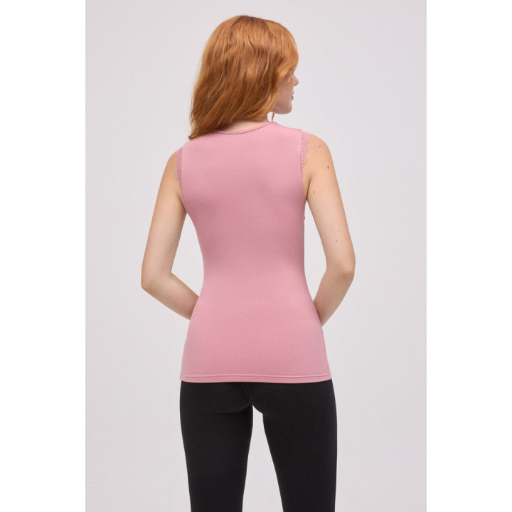 Camisola Térmica Alças em V Rendada Ysabel Mora 70035