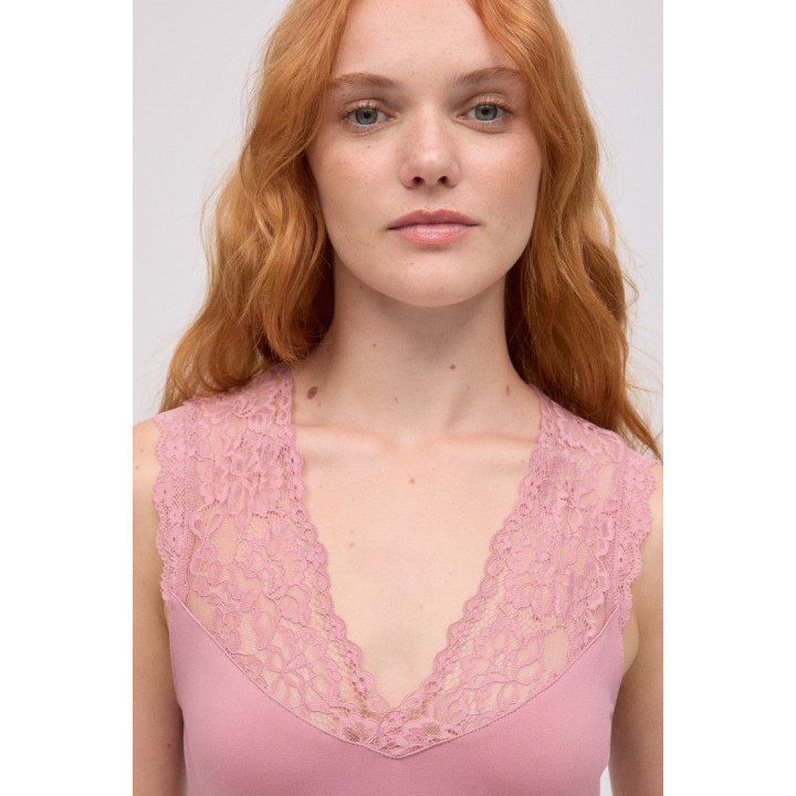 Camisola Térmica Alças em V Rendada Ysabel Mora 70035
