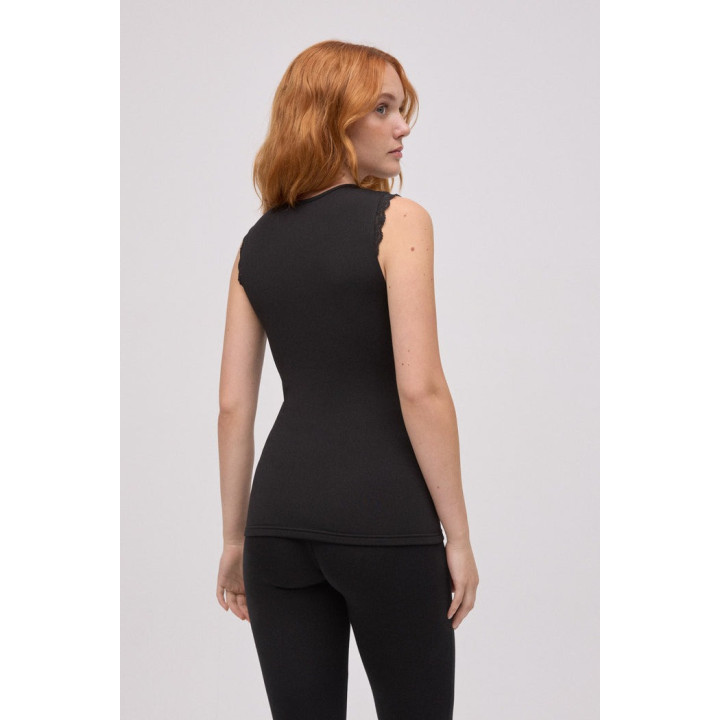 Camisola Térmica Alças em V Rendada Ysabel Mora 70035
