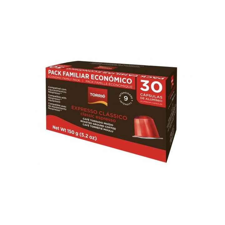 Torrié Expresso Clássico Cápsulas Alumínio Nespresso Pack 30 Intensidade 9