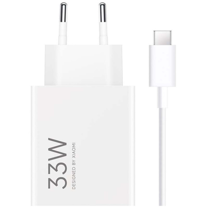 Xiaomi HyperCharge 33W USB-A Branco | Carregador + Cabo USB-C