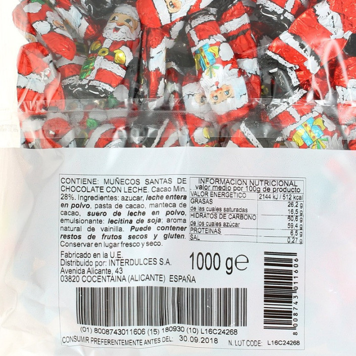 Pai Natal De Chocolate - Embalagem 1Kg