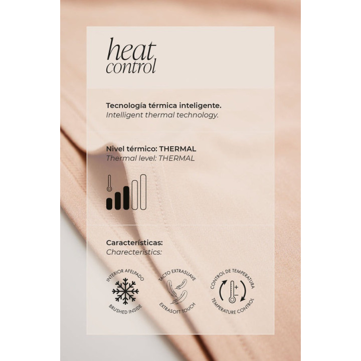 Ysabel Mora 70018 – Camisola Térmica Feminina Manga Comprida com Renda Heat Control