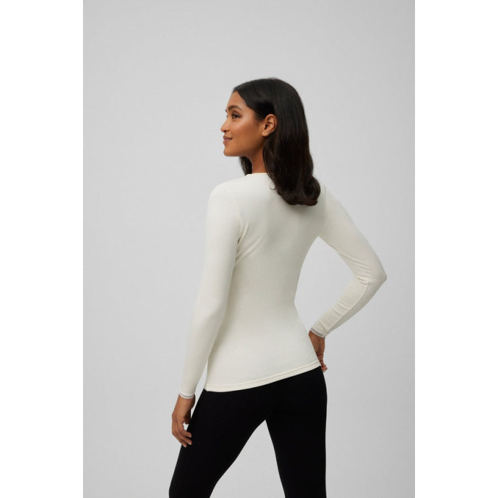 Ysabel Mora 70018 – Camisola Térmica Feminina Manga Comprida com Renda Heat Control