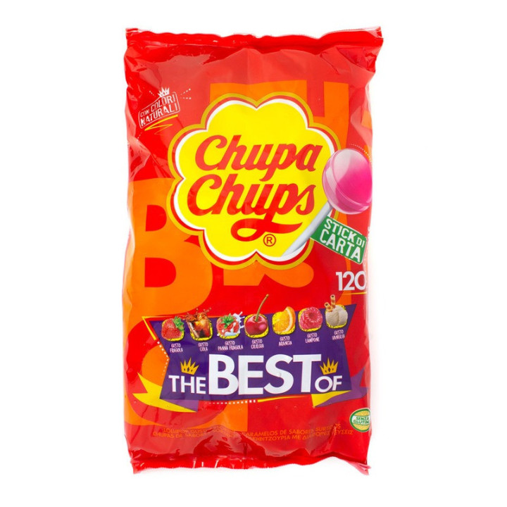 Chupa Chups The Best 120 Unidades | sabores mais vendidos