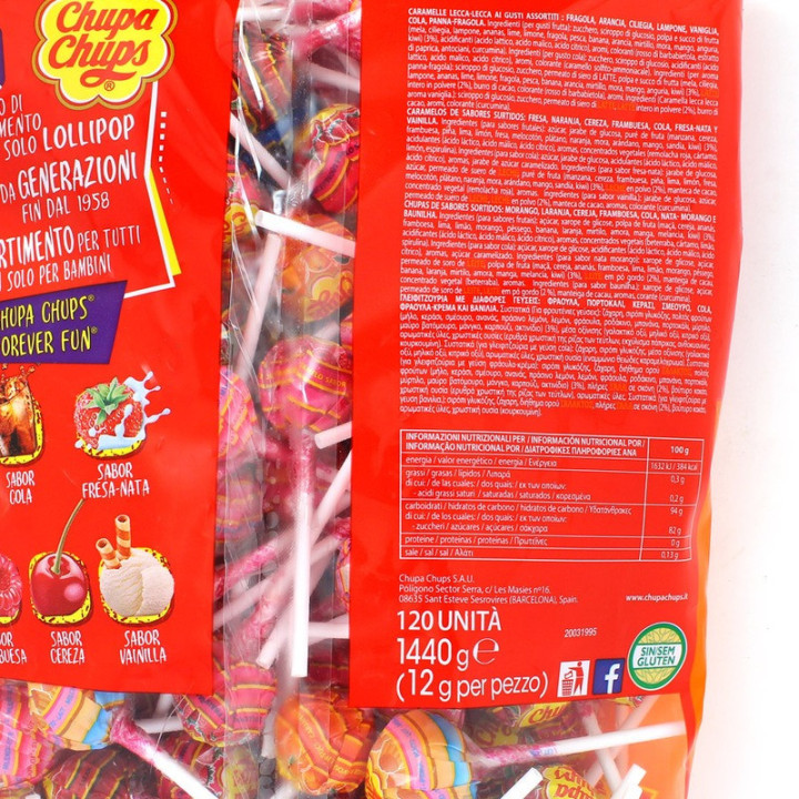 Chupa Chups The Best 120 Unidades | sabores mais vendidos