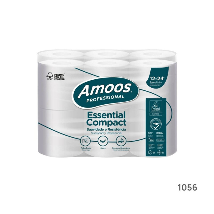 Papel Higiénico Amoos 2 Folhas 35m – Pack Económico 96 Rolos