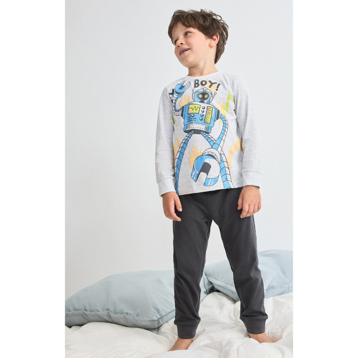 Tobogan Pijama Infantil Menino Verão Algodão Manga Comprida HeyNiño 26117034