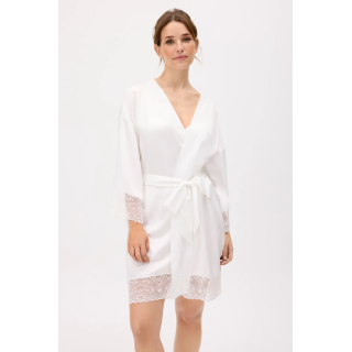 Ysabel Mora 10181 – Robe de Noiva Cetim Branco com Renda