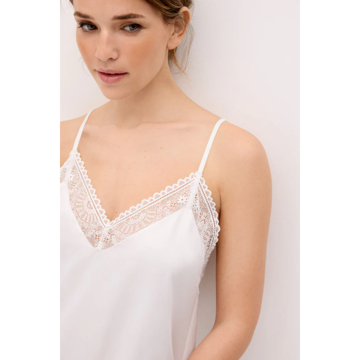 Ysabel Mora 10180 – Camisa de Dormir de Noiva em Cetim com Renda