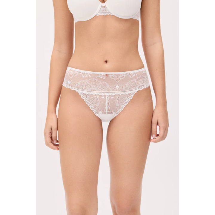 Ysabel Mora – Cueca Midi Renda Branca Coleção Noiva