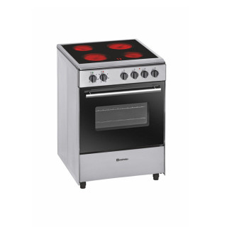 Meireles E 604 X.1 – Fogão Elétrico 60 cm Vitrocerâmica 4 Zonas Classe A