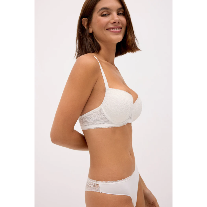 Ysabel Mora 10828 Soutien Push-Up com Aro Copa B em Renda Floral