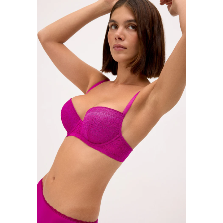 Ysabel Mora 10828 Soutien Push-Up com Aro Copa B em Renda Floral