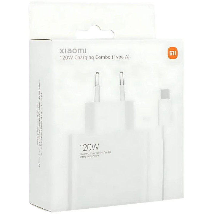 Xiaomi HyperCharge 120W USB-A Branco | Carregador + Cabo USB-C