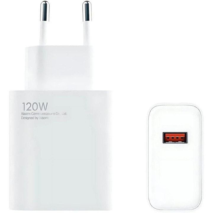 Xiaomi HyperCharge 120W USB-A Branco | Carregador + Cabo USB-C