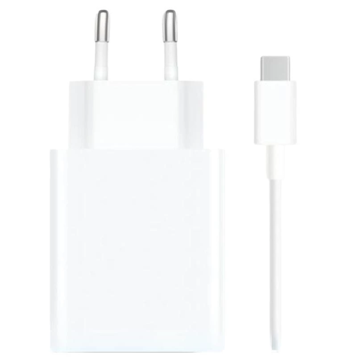 Xiaomi Carregador Rápido 67W HyperCharge USB-A Branco com Cabo USB-A para USB-C