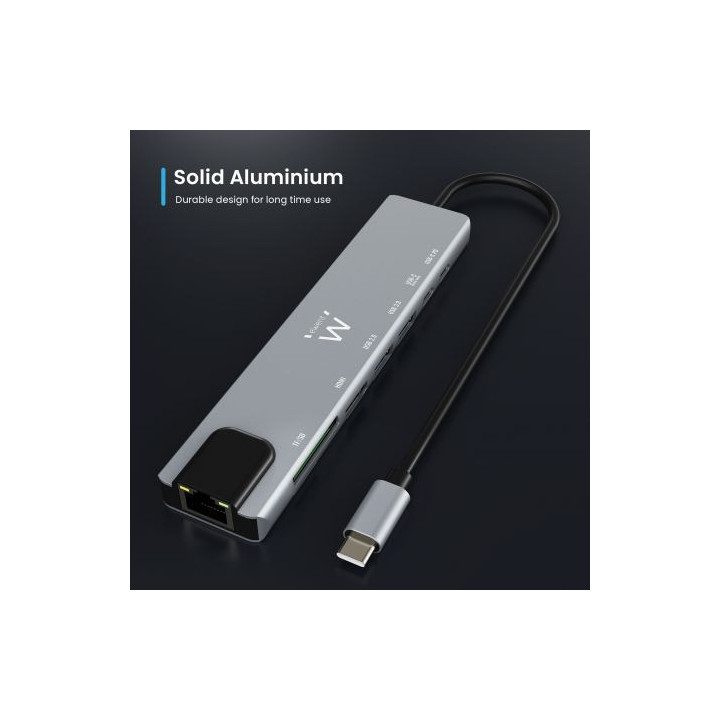 Ewent USB-C para Dock multiportas 8 em 1