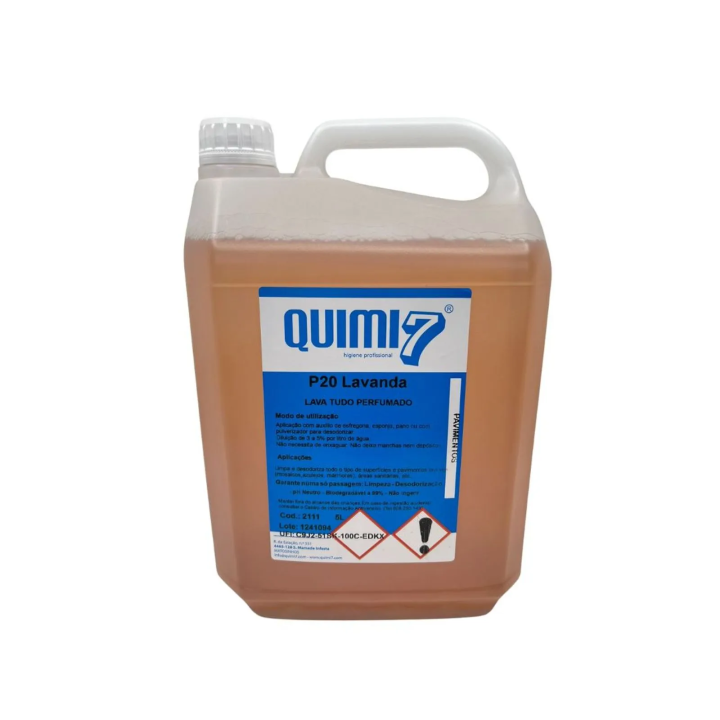 Detergente Lava Tudo Lavanda Quimi7 P20 5L