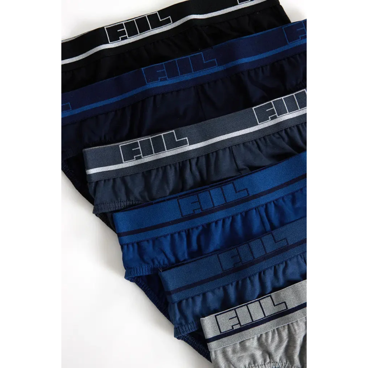 Slips Homem Algodão com Elástico Reforçado Fiil 4201 Pack 6 Unidades