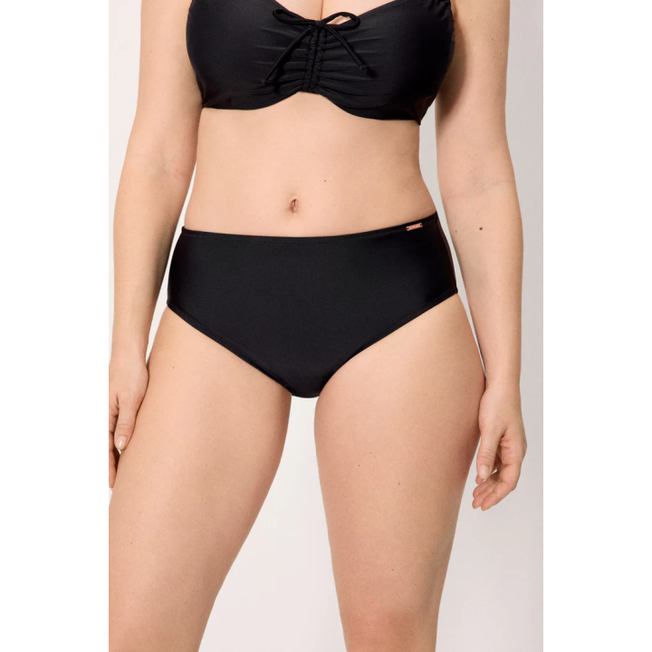 Ysabel Mora 83311 Cueca bikini de praia alta redutora preta