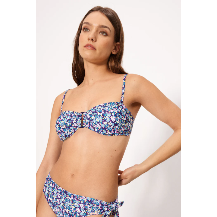 Ysabel Mora 83383 Top de bikini de praia bandeau Liberty Azul copa B