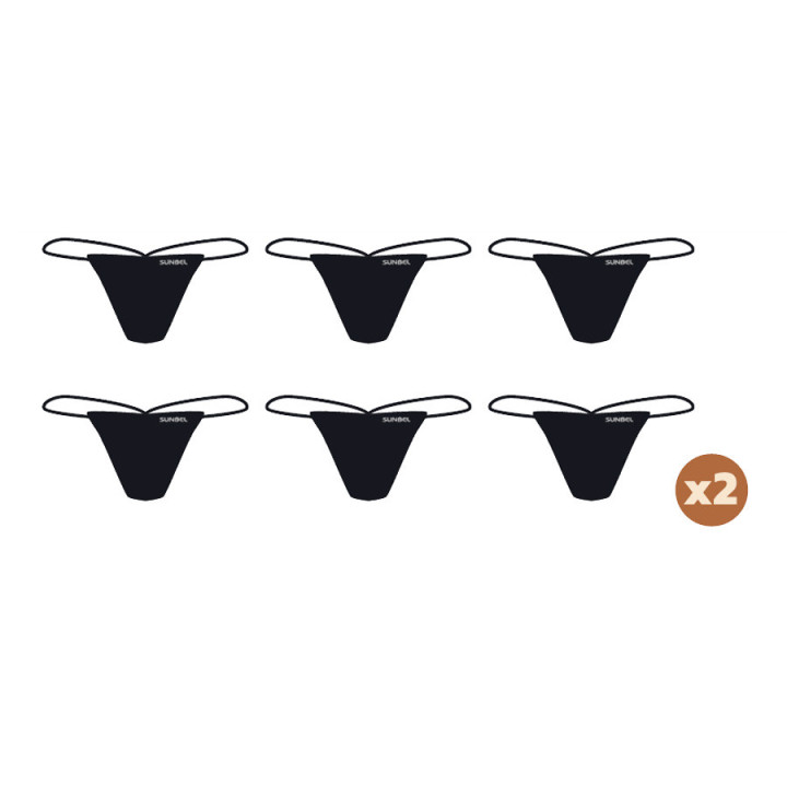 Tanga fio dental de poliamida Pack de 12 unidades Sunbel 2040S