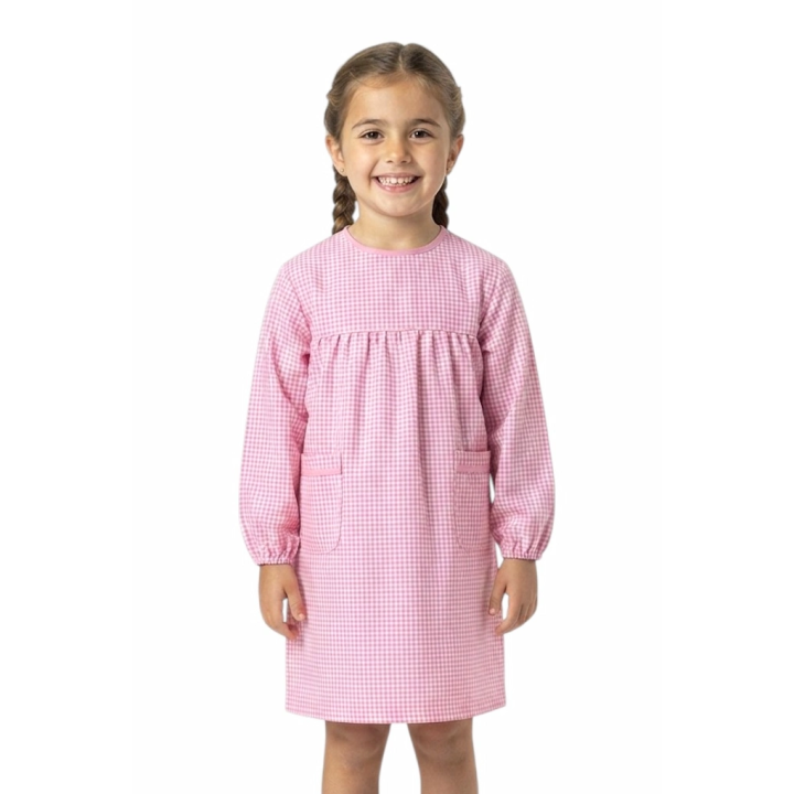 Bata Escolar Xadrez para Menina BJD-019635 | Fabricada em Portugal