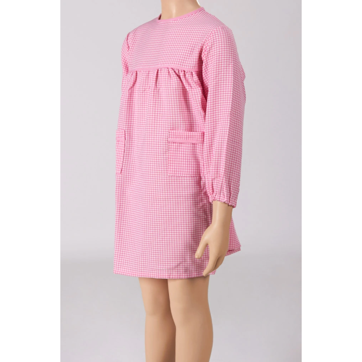 Bata Escolar Xadrez para Menina BJD-019635 | Fabricada em Portugal