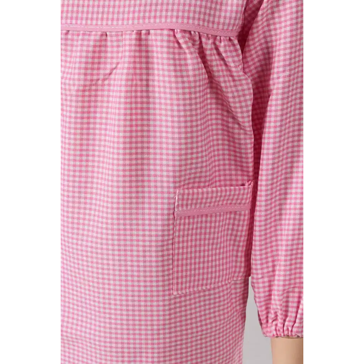 Bata Escolar Xadrez para Menina BJD-019635 | Fabricada em Portugal