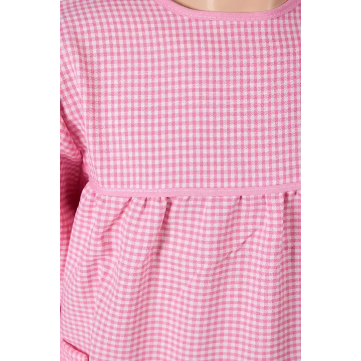 Bata Escolar Xadrez para Menina BJD-019635 | Fabricada em Portugal