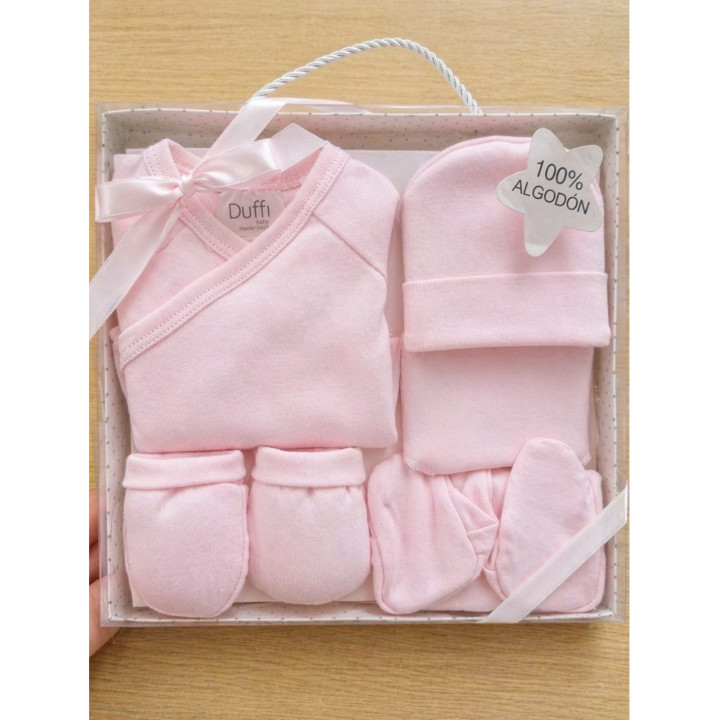 Conjunto de Bebé 5 Peças 100% Algodão para Bordar Duffy