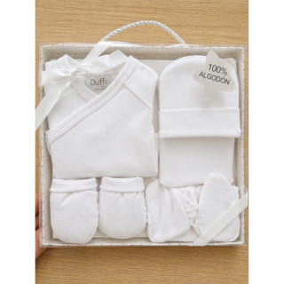 Conjunto de Bebé 5 Peças 100% Algodão para Bordar Duffy