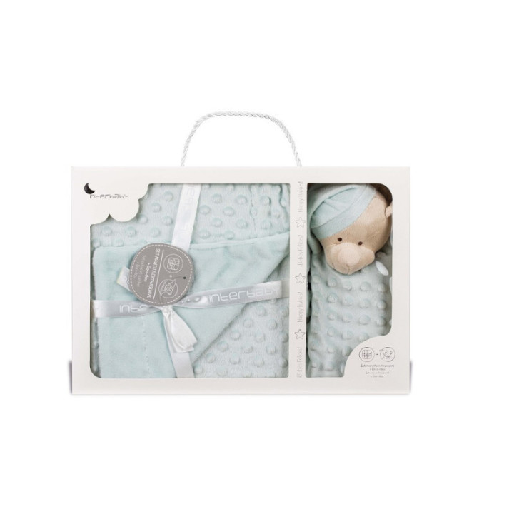 Conjunto Manta Bubble e Dou Dou Ursinho para Bebé Interbaby 181101000