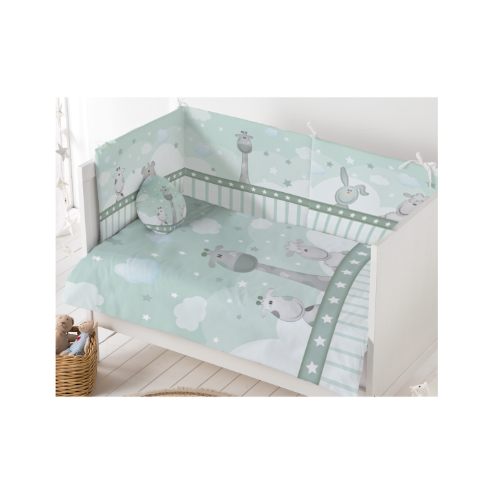 Conjunto de Berço 3 Peças com Edredão e Protetor Interbaby