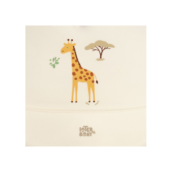 Babete de Silicone com Bolso Savana Girafa Interbaby 621100007