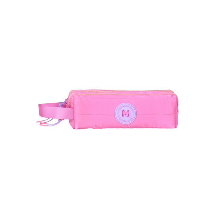 Estojo Escolar Duplo Acolchoado Rosa Marshmallow Puffy Pink 66131