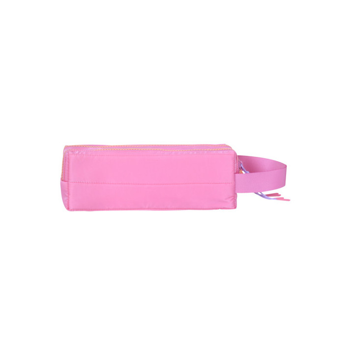 Estojo Escolar Duplo Acolchoado Rosa Marshmallow Puffy Pink 66131