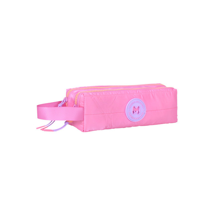 Estojo Escolar Duplo Acolchoado Rosa Marshmallow Puffy Pink 66131