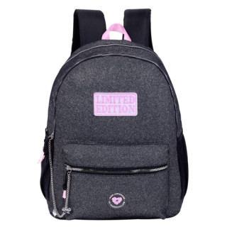 Mochila Escolar Preta Brilhante Miss Lemonade Limited Glow 66205