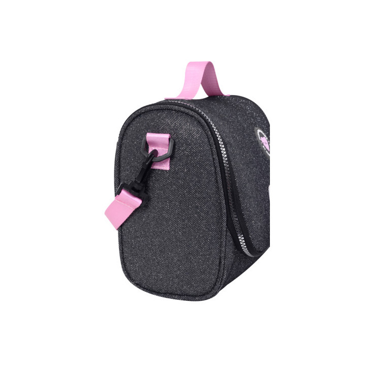 Lancheira Escolar Preta Brilhante Miss Lemonade Limited Glow 66207